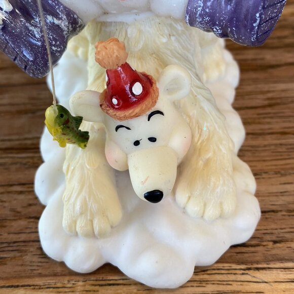 Cute Snowman Fishing Sitting on a Polar Bear - Picture 7 of 11